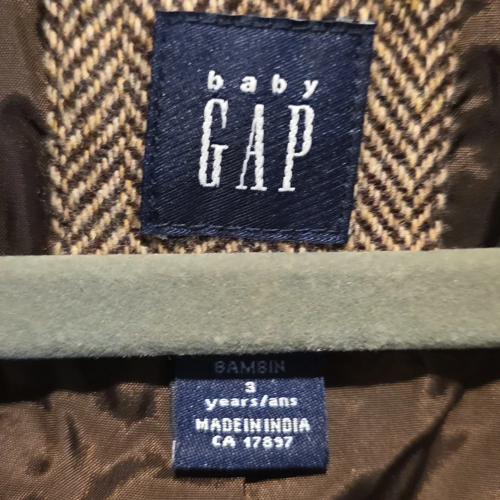 GAP Kids Herringbone Wool Blend Blazer Jacket 3t 3 Size 3